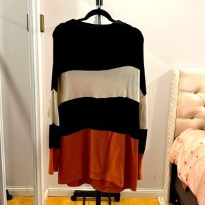 Stripped sweater dress